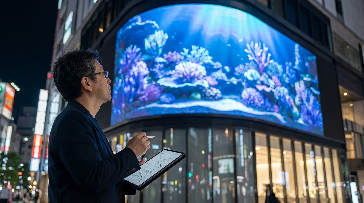 立体サイネージの仕組みと視覚トリック