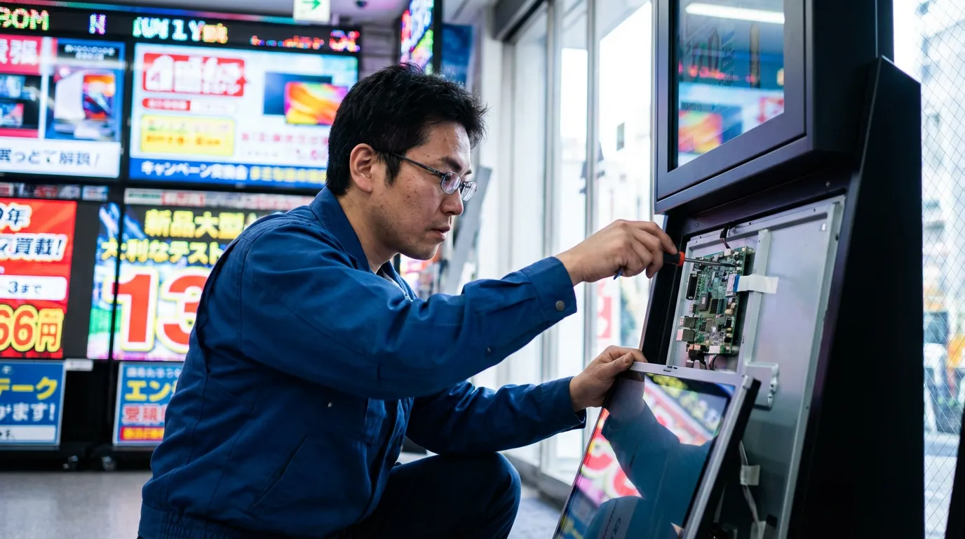 デジタルサイネージの故障時対応と復旧メンテナンスフロー