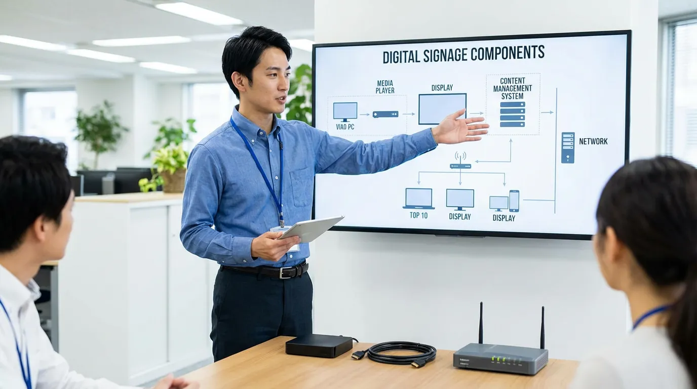 サイネージ導入に必要な構成要素と機器の選び方