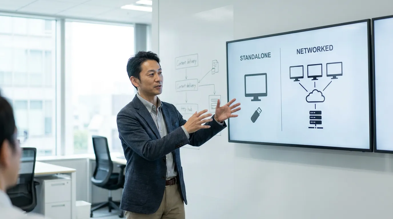 デジタルサイネージの仕組みと配信方式の違い