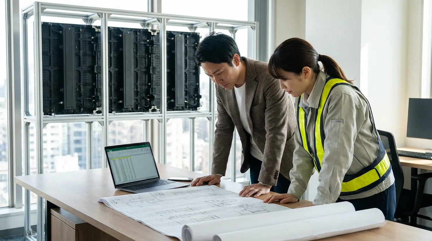 LEDビジョン導入の流れとコスト構成