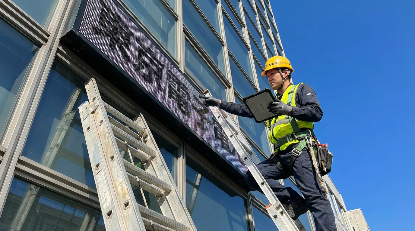 看板施工後の保守・点検とリニューアル対応