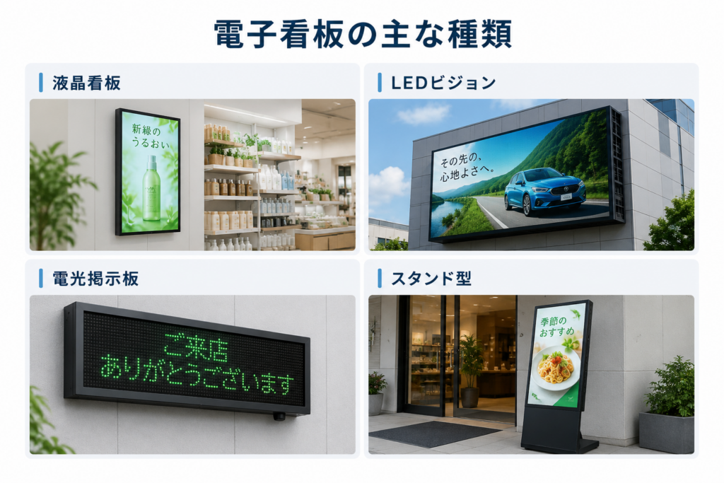 液晶看板・LEDビジョン・電光掲示板・スタンド型デジタルサイネージの種類